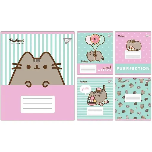 Зошит учнівський "Pusheen Candy" Yes 767597 12 аркушів 1 шт. в асортименті - фото 1