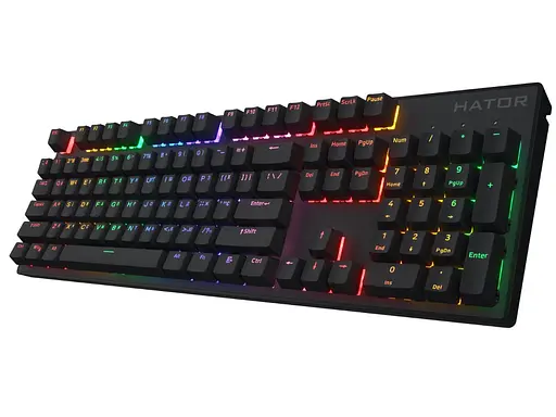 Клавиатура игровая механическая беспроводная HATOR HTK-204 UA Icefall Mecha wireless Rainbow Black - фото 2