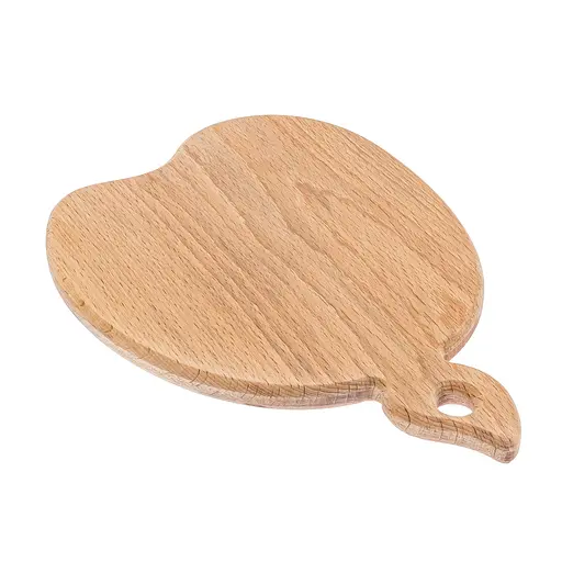 Доска кухонная разделочная деревянная из бука в форме яблока 27х20 см, Woodly Бежевый 86490 - фото 8