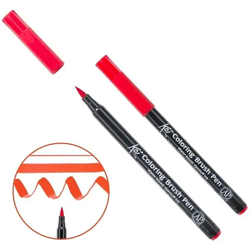 Маркер-пензель акварельний KOI Кармін (18) Sakura