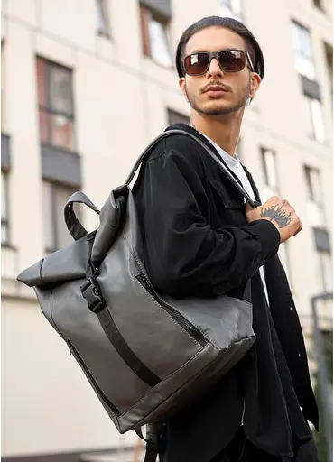 Чоловічий рюкзак Sambag ROLLTOP LZT графітовий 41 х 30 х 16 см (24208009m) - фото 2