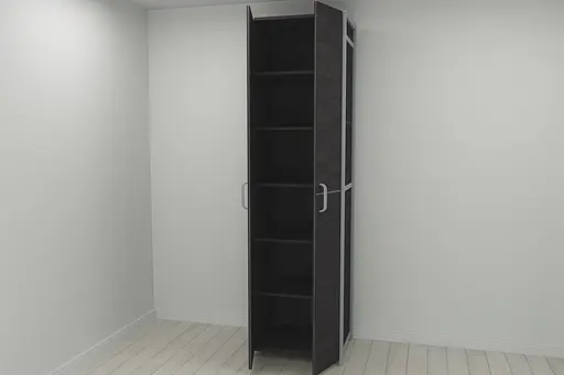 Шкаф Гардероб Уни секция 7 серии Конект Ferrum-decor 220x60x50см Серый металл ДСП Венге Магия 16 мм (FRD-104564)