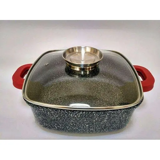 Кастрюля Bohmann BH-2428 MRB с антипригарным покрытием, двойным дном из литого алюминия с крышкой - фото 2