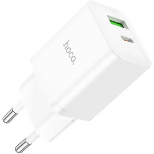 Мережевий зарядний пристрій Hoco N28 Founder PD20W + QC3.0 charger Білий - фото 1