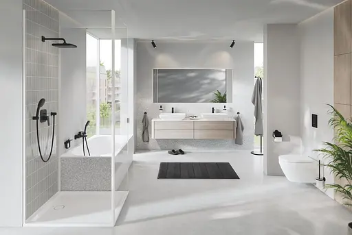 Смеситель для умывальника XL-размера Grohe Cubeo 1017292430 Черный матовый - фото 5