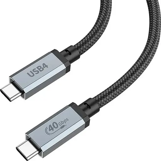 Кабель USB4 2 метра Hoco US05 Type-C to Type-C 100w 40 Gbit