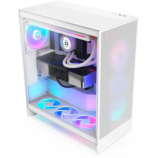 Корпус NZXT H7 Flow RGB White (CM-H72FW-R1) без блока питания - фото 6