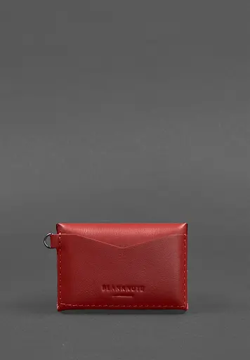 Женская кожаная монетница с клапаном 1.0 красный - фото 6