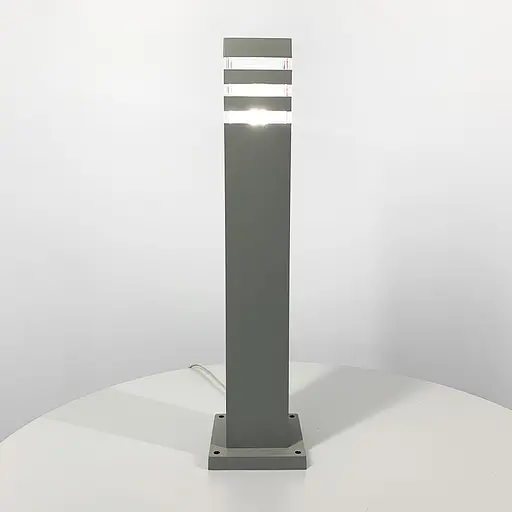 Вуличний ліхтар в сірому кольорі Line.F 8024 GR (стовп) - фото 1