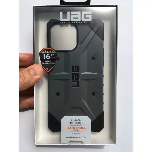Оригинальный противоударный чехол UAG Pathfinder для iPhone 13 Pro Max (6.7") Silver (113167113333) - фото 10