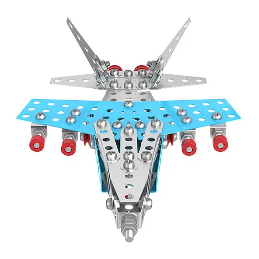 Детский металлический конструктор Истребитель ТехноК 4937TXK 176 деталей - фото 3
