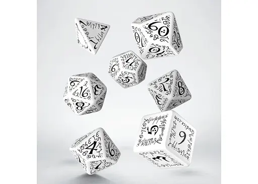 Набір кубиків Elvish White & black Dice Set , 7 шт. (SELV02) - фото 2