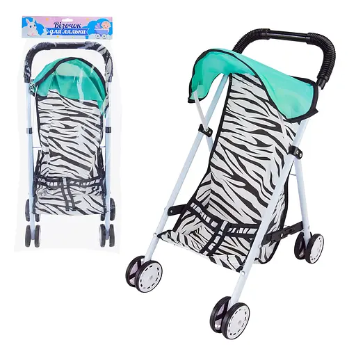 Коляска для куклы 935-9 з козырьком, р-р 27*40*44, в пакете (6968237430196) - фото 4