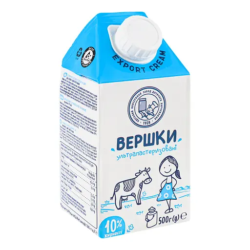 Упаковка вершків ОКЗДХ ультрапастеризовані 10% жиру 6 кг (500 г х 12 шт.) - фото 6