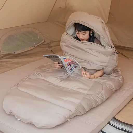 Спальный мешок овальный Naturehike PS300 CNK2350WS026, бежевый - фото 6