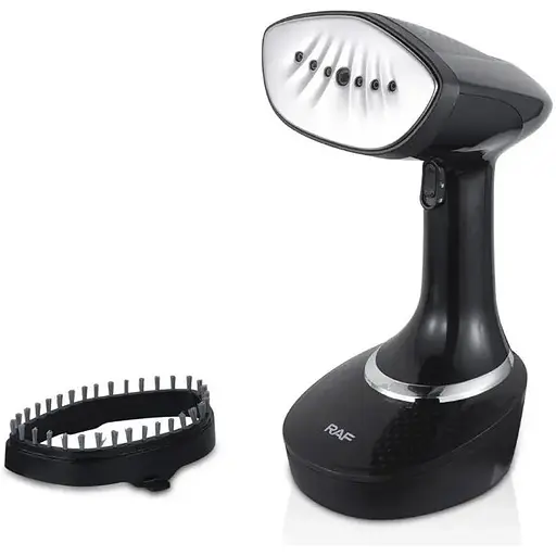 Ручний вертикальний відпарювач RAF R.1323 для одягу з резервуаром 400 мл 1500 Вт Чорний - фото 1