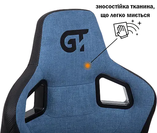 Геймерське крісло GT Racer чорне зі світло-синім (X-8005 Light Blue/Black) - фото 7