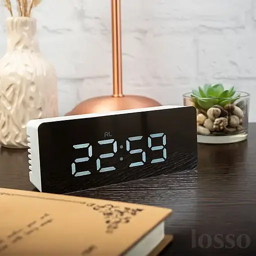 Часы настольные Technoline White/Black Mirror (WT475) - фото 13