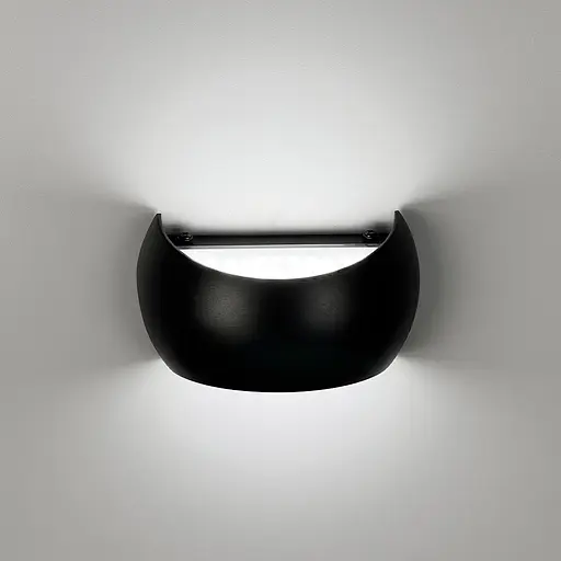 Бра в черном округлом корпусе 18х10 см Line F Арт. WB9/180 BK - фото 4