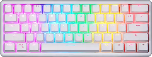 Клавиатура беспроводная Motospeed SK66 Gateron Blue RGB White (mtsk66wmb)