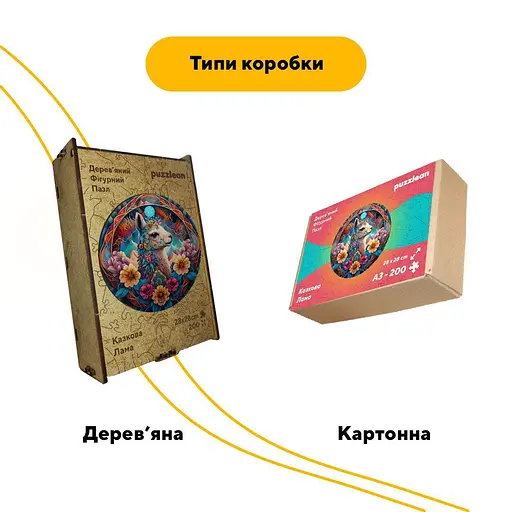 Пазл дерев'яний Казкова Лама, А4, 100 елементів, Картонна коробка - фото 5