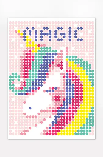 Картина по номерам стикерами в тубусе "Єдиноріг", 33х48 см - фото 2