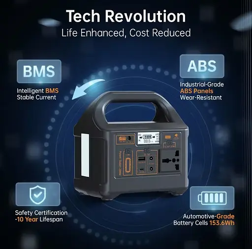 Портативная электростанция 200 Вт - аккумулятор LiFePO4, с функцией ИБП, розеткой 220 В, быстрой зарядкой PD - фото 10
