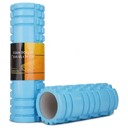 Масажний ролик Cornix EVA 45 x 14 см (валик, роллер) XR-0044 Sky Blue - фото 1