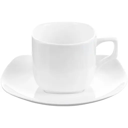 Чашка з блюдцем Wilmax порцелянова 200 мл біла (993003 WIL)