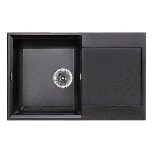 Кухонна мийка Lidz 790x495/230 BLM-14 (LIDZBLM14790495230), Чорний - фото 1