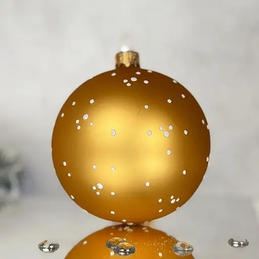 Ялинкова прикраса Санта Шоп Символ 2026 Сніжний кінь золотий скло (4820001234053) - фото 4