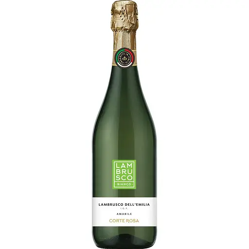 Вино ігристе Lambrusco Corte Rosa Bianco біле, напівсолодке 7.5% 0.75 л