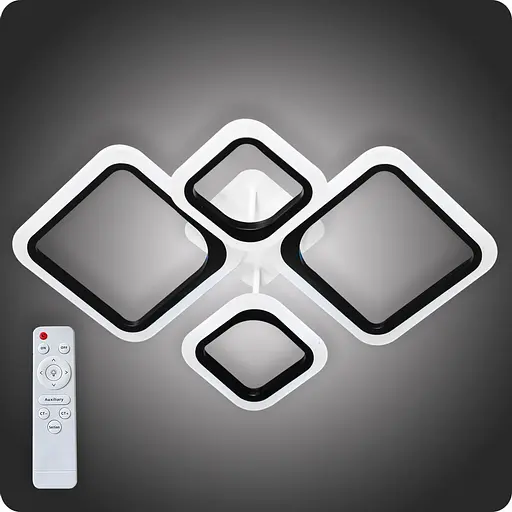 Люстра світлодіодна 517 Dlight з пультом 52Вт Чорний (02079) - фото 1