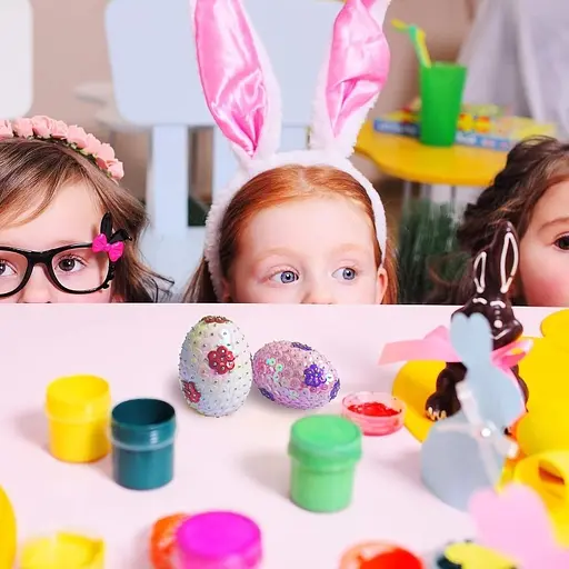 Декоративные пасхальные яйца HAKOTOM полистироловое яйцо с красочными блестками - фото 3