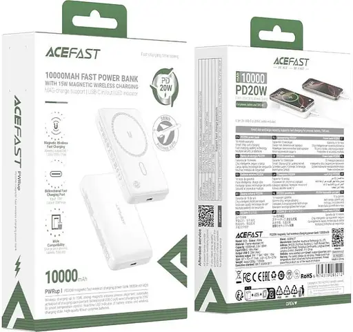 Павербанк Acefast White 10 000 mAh / 15 Вт (6974316285212) - фото 4