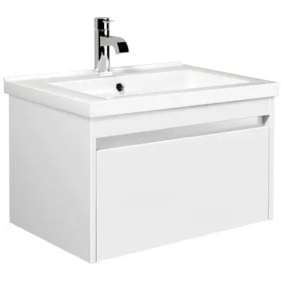 Тумба Мойдодир Prime 60-А з умивальником Cosmo 60 підвісна Білий - фото 1