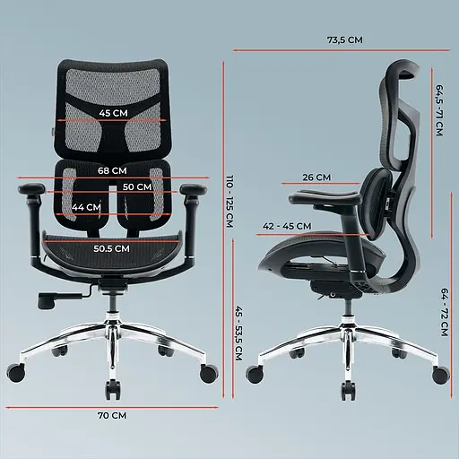 Крісло офісне Sihoo Doro S100 Mesh Black (S100-M301) - фото 6