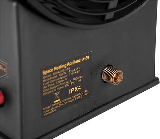 Тепловая пушка газовая Graphite аккумуляторная 30 кВт, площадь обогрева 150 кв.м., напольная, черная (58GE101) - фото 7