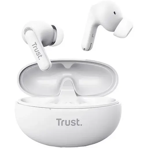 Наушники Trust TWS Yavi Earbuds BT 5.3 ENC SBC Mic белые