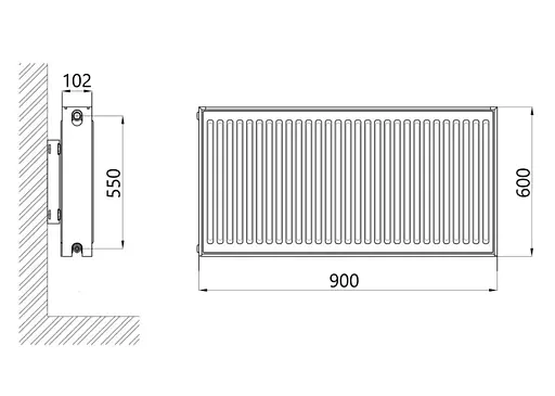 Радиатор стальной Thermo Alliance IMAS 22 тип 600x900 мм нижнее подключение (TAI22600900V) - фото 2