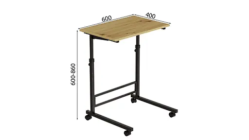 Стол приставной Ferrum-decor Амиго 62x60x40 металл Черный ДСП Дуб Артизан 16мм (FRD-102531) - фото 4