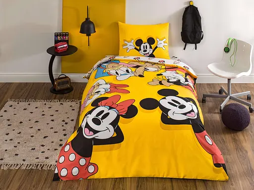 Підлітковий комплект Disney Mickey and Friends Ранфорс / простирадло на резинці Tac pbe0051165 - фото 1