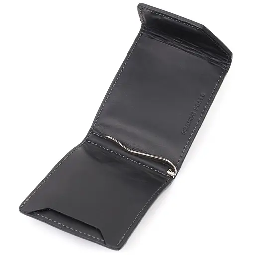 Шкіряний чоловічий гаманець Grande Pelle 10х8х0.5 см acs0026936 - фото 4