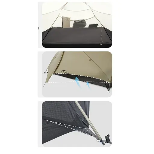 Намет одномісний легкий Naturehike Mongar UL CNK2550WS016 (Сірий) - фото 5