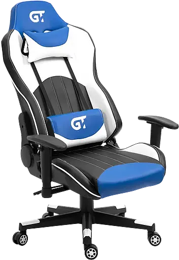 Геймерське крісло GT Racer чорне з синім та білим (X-5813 Black/Blue/White) - фото 6
