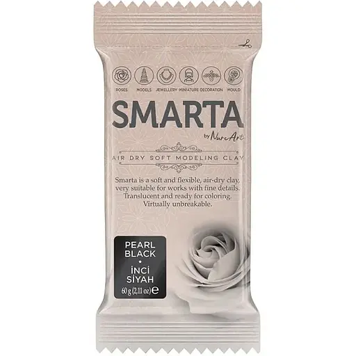 Пластика самозастигаюча Smarta Чорна перламутрова 60 г - фото 1