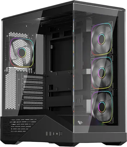 Корпус 1stPlayer GM7 ARGB Black (GM7-BK-3FN7R-1FN7) - фото 1