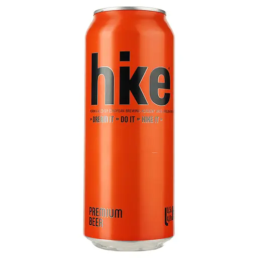 Уценка. Пиво Hike Premium, светлое, 4,8%, ж/б, 0,5 л (196380)
