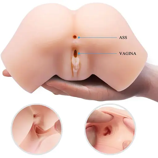 Мастурбатор з подвійною вібрацією і двома входами Crazy Bull-Samantha Dual Vagina and Anal, BM - 00900T71ZK, Телесный - фото 4