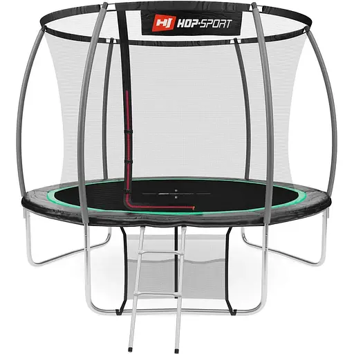 Батут Hop-Sport Premium 10ft (305см) чорно-зелений з внутрішньою сіткою